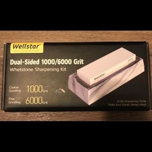 New Knife Sharpening Stone Kit, Whetstone Dual Sided 1000/6000 Grit Waterstone